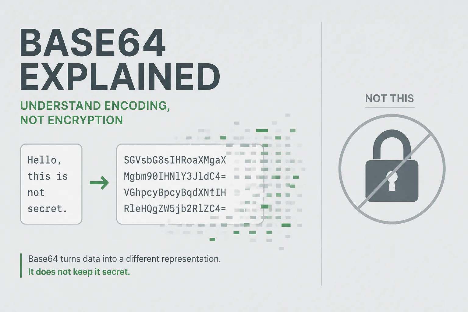 Base64 is encoding, not encryption